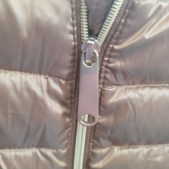 Sam Edelman Womens Gold Puffer Down Jacket Coat Size Large Medium - Picture 6 of 10